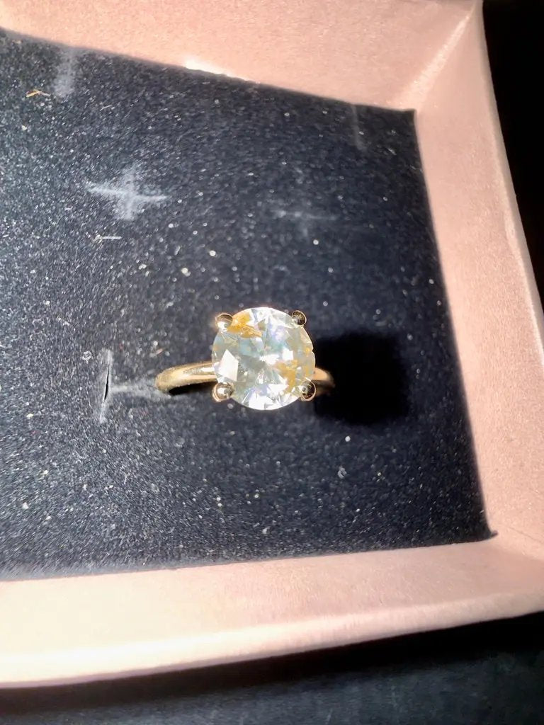 Ring 14 kt Gelbgold + 1.81ct. Grau Diamant (Natürlich farbig) Wert ca. 14.000€