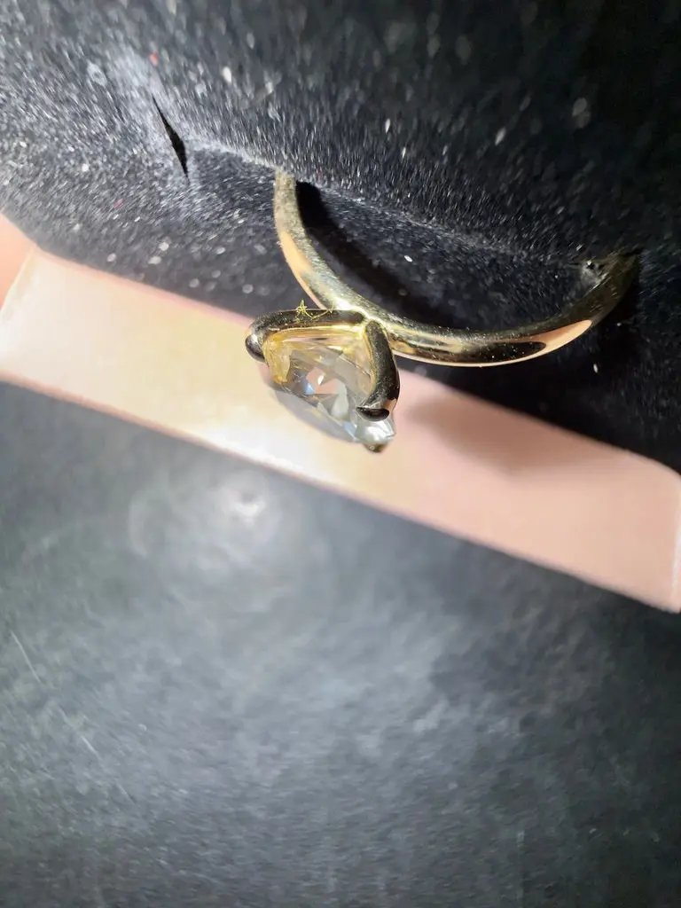 Ring 14 kt Gelbgold + 1.81ct. Grau Diamant (Natürlich farbig) Wert ca. 14.000€