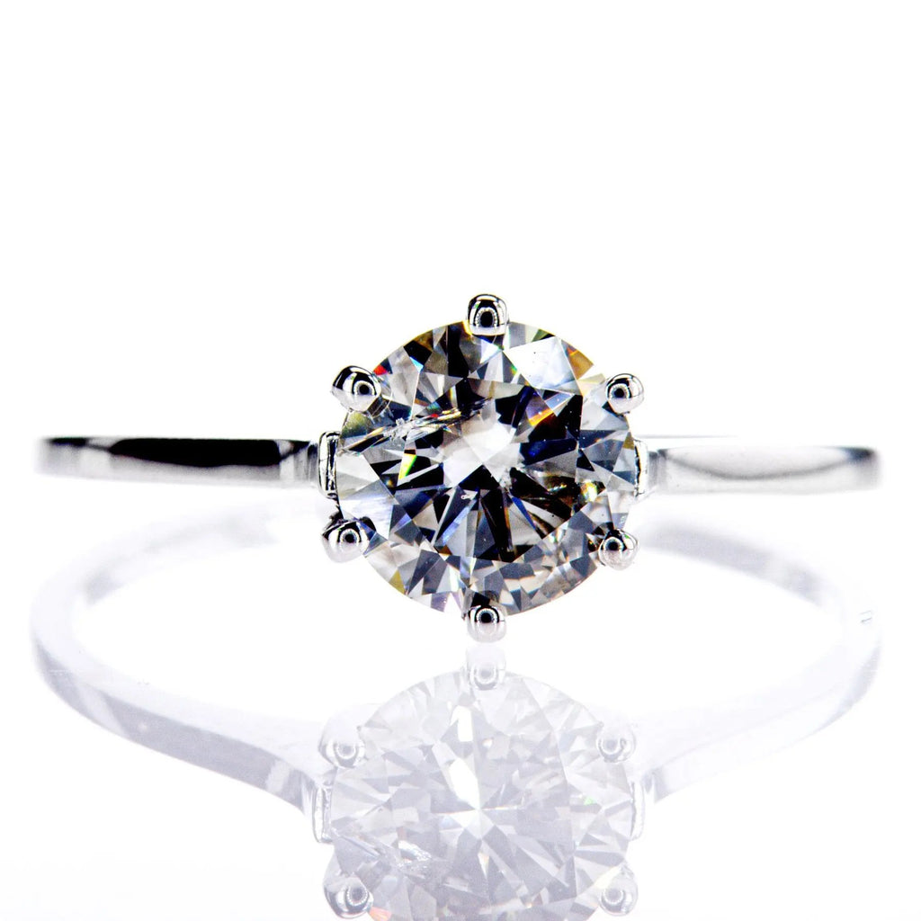 Verlobungsring - 14 kt Weißgold - 1.06ct. Diamant Wert ca. 4.000€